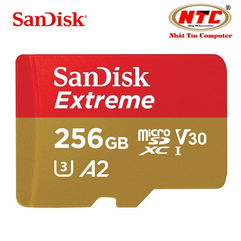 Thẻ nhớ MicroSDXC SanDisk Extreme V30 U3 4K A2 256GB R160MB/s W90MB/s (Đồng) - No Adapter - Nhất Tín Computer