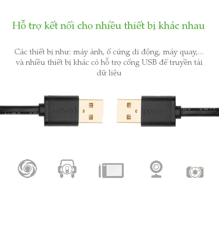 Dây cáp truyền dữ liệu 2 cổng USB 2.0 dài 0.25-3M UGREEN US102 - Hãng phân phối chính thức Dây cáp truyền dữ liệu 2 cổng USB 2.0 dài 0.25-3M UGREEN US102 - Hãng phân phối chính thức
