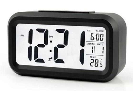 Đồng Hồ Điện Tử Để Bàn Có Đèn LED Đa Chức Năng: Thời Gian, Lịch, Báo Thức, Nhiệt Độ ( Màu Đen )