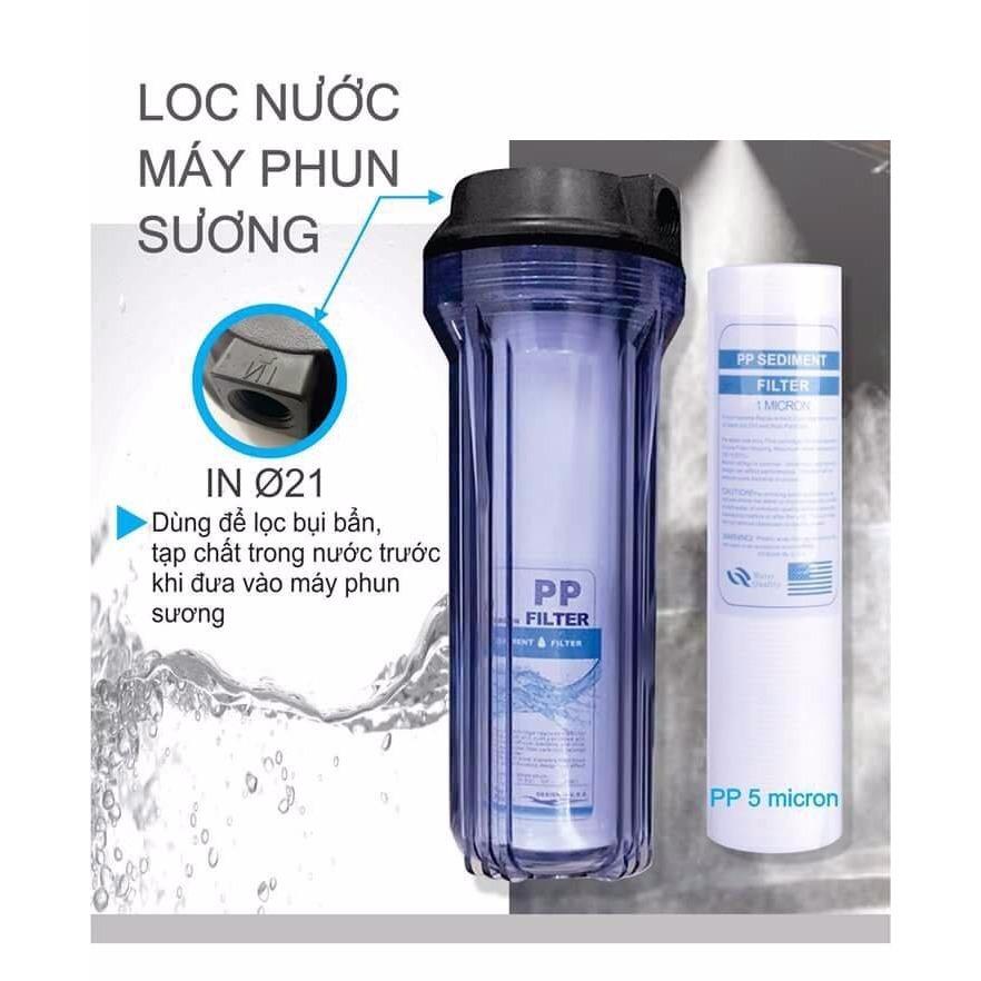 Bộ lọc nước máy phun sương + tặng 1 ren nối 21/8