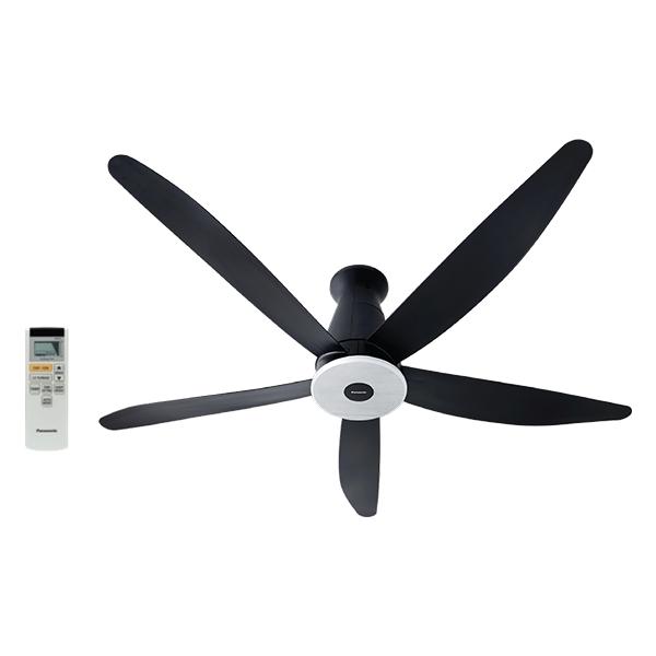 Quạt trần cao cấp 5 cánh panasonic f-60xdn - điều khiển từ xa- bh 1 năm