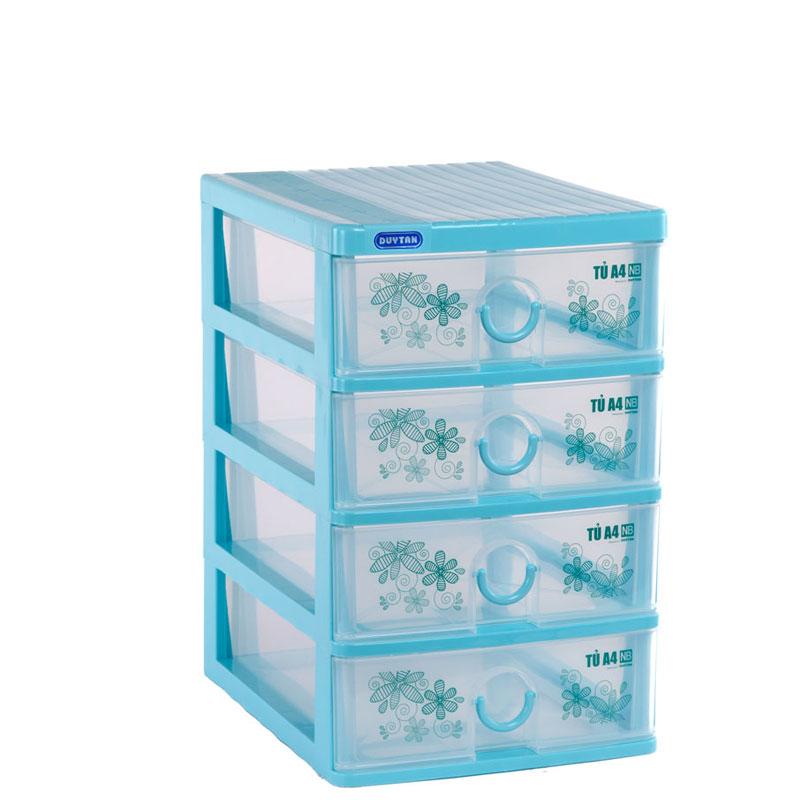 [HCM]Tủ nhựa Duy Tân TOMI A4 NB 4 tầng (Trắng) chuyên dụng đựng vừa khổ giấy A4