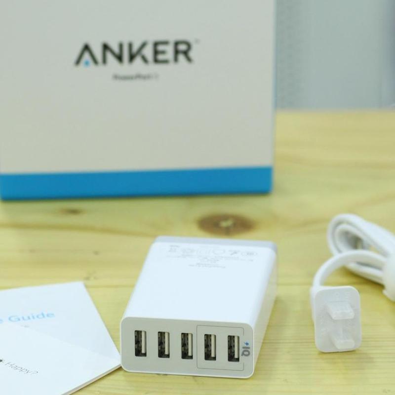 Củ Sạc nhanh Anker 5 cổng USB - Cao cấp Chính hãng (Hàng VIP của Agiadep) (Màu Trắng)