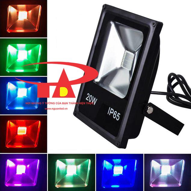 Đèn pha led 20W (NÊN MUA) loại tốt, giá rẻ, chất lượng, đủ watt, ánh sáng đủ màu, RGB, trên 16 màu, vỏ đen, siêu sáng, chiếu rộng, chiếu xa, vỏ dày, kín nước dùng chiếu sáng, trang trí ngoài trời, sân vườn