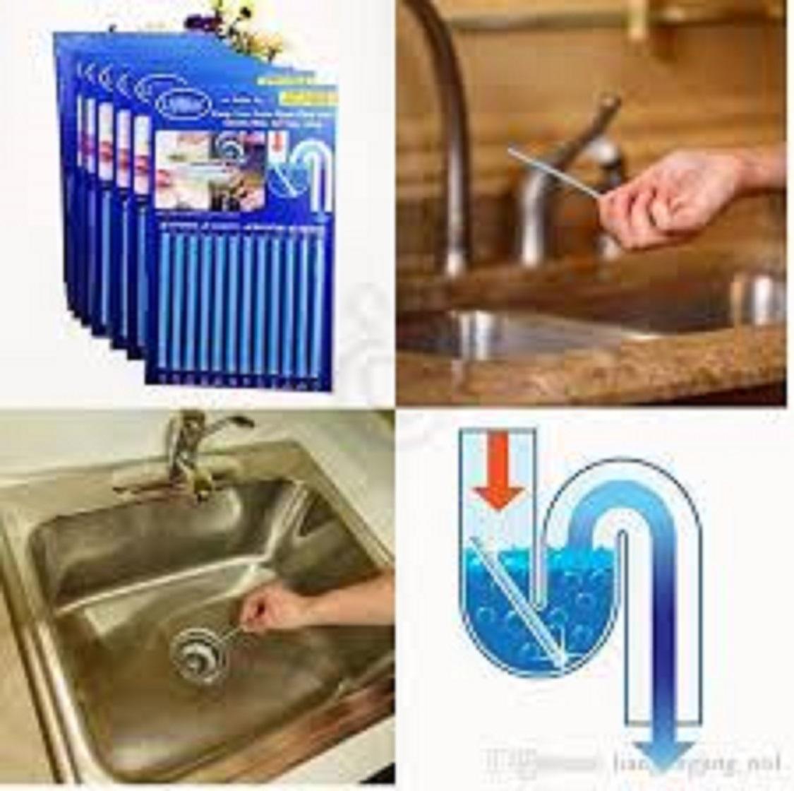 Bộ 12 cây que thông tắc cống, bồn rửa tiện dụng
