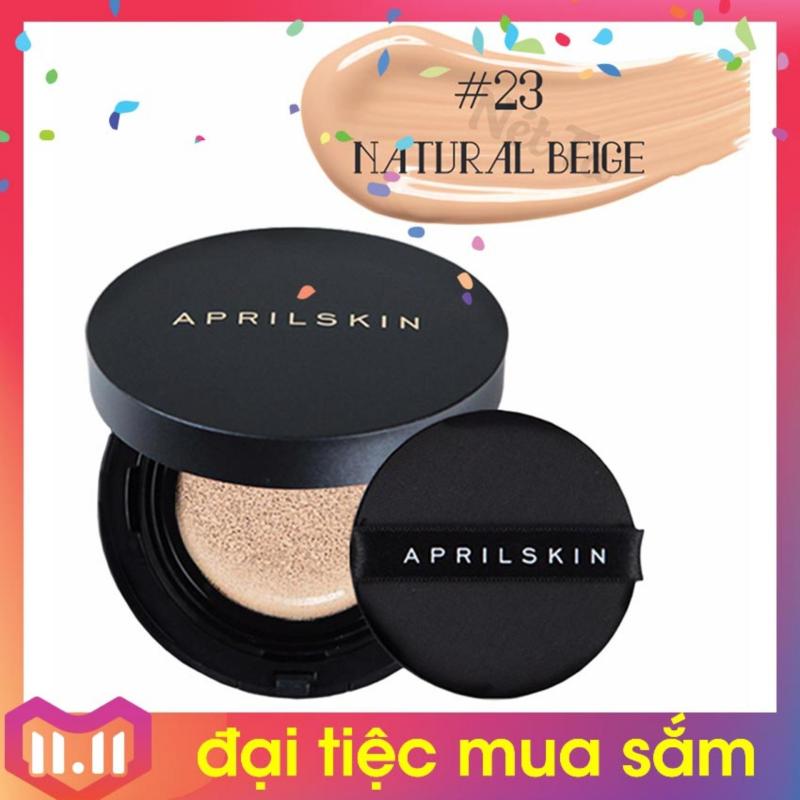 Phấn nước April Skin Magic Snow Cushion 2.0 SPF50+ PA+++ 15g màu 23 Natural Beige - Da tự nhiên