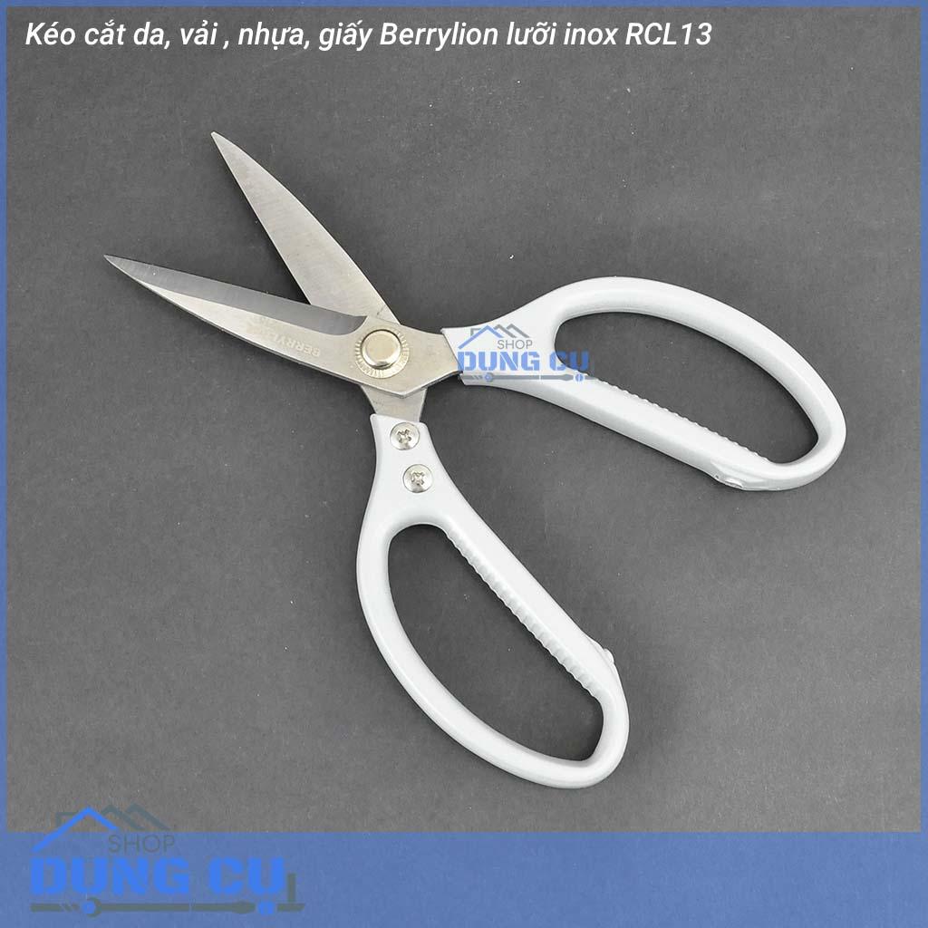 Kéo cắt vải, da, giấy Berrylion lưỡi inox RCL13 chuyên dụng