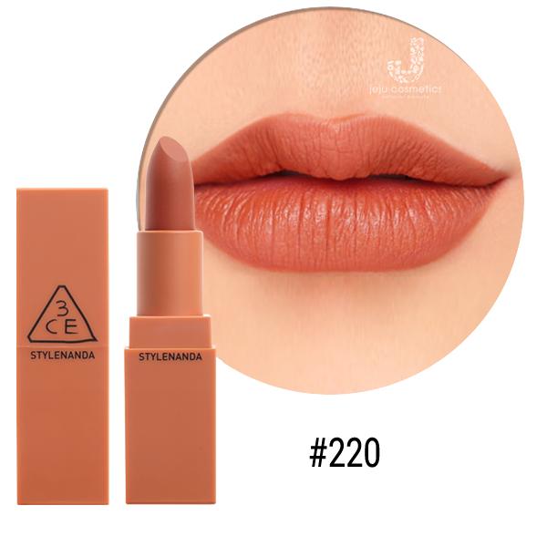 Son lì 3ce mood recipe matte lip color #220 hit me up - cam đất