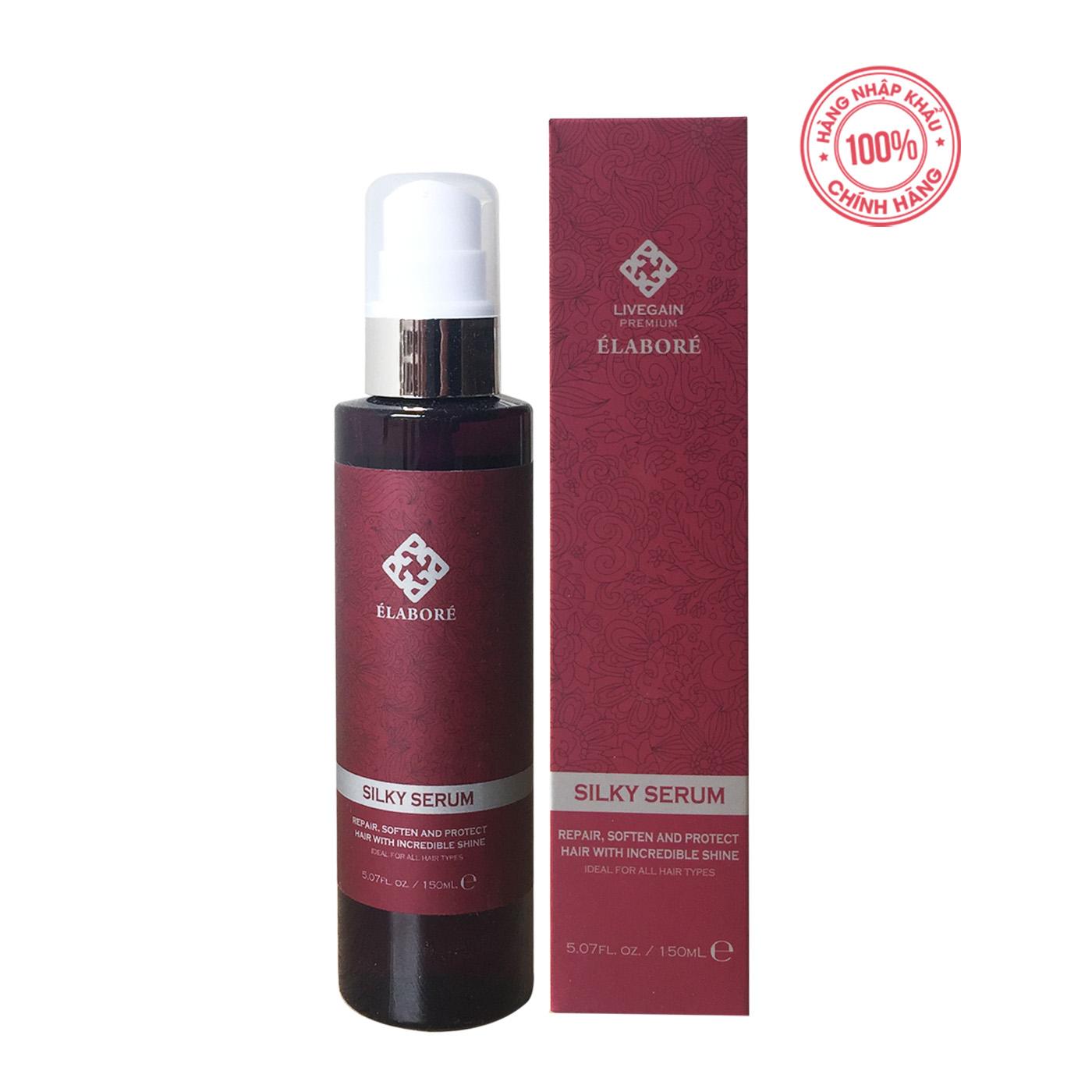 Tinh dầu dưỡng chữa trị & phục hồi tóc hư tổn Livegain Premium Elabore Silky Serum 150ml Hàn Quốc