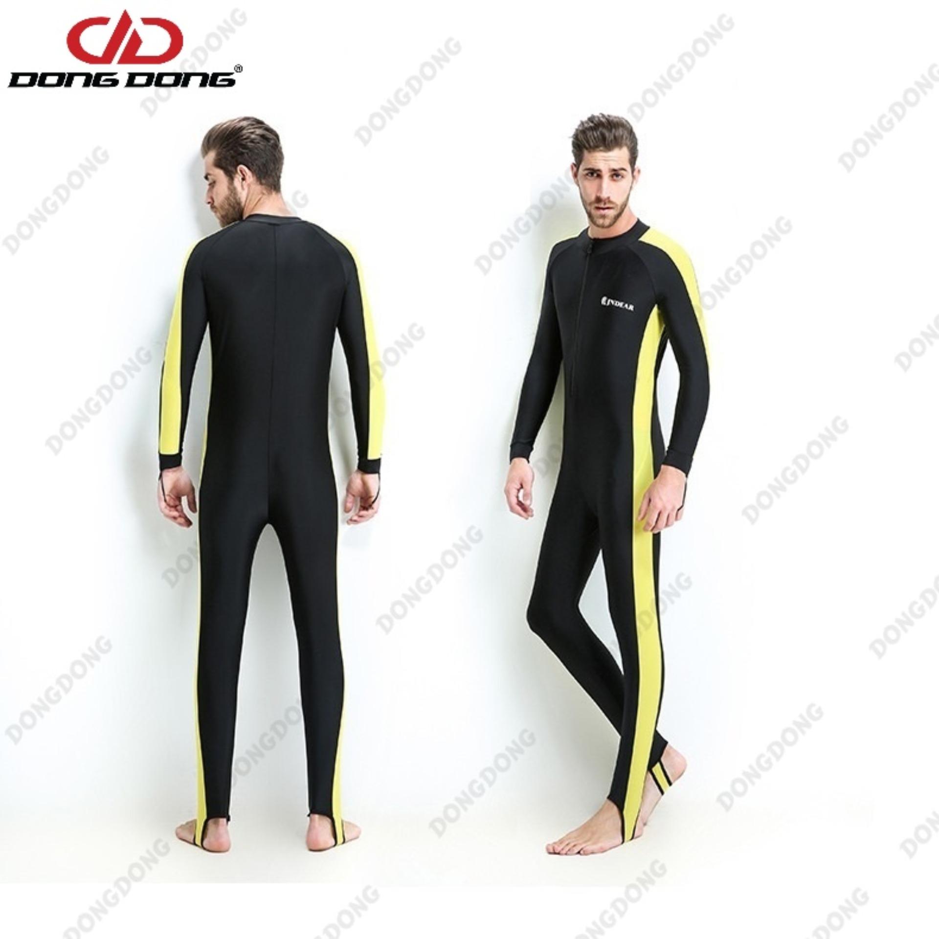 Quần áo lặn biển 1mm dài tay nam - yellow, cản tia uv, chống nắng - dongdong