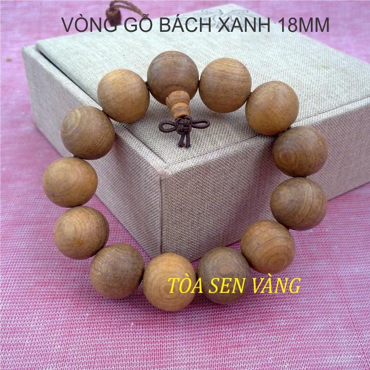 Vòng tay gỗ bách xanh 18mm