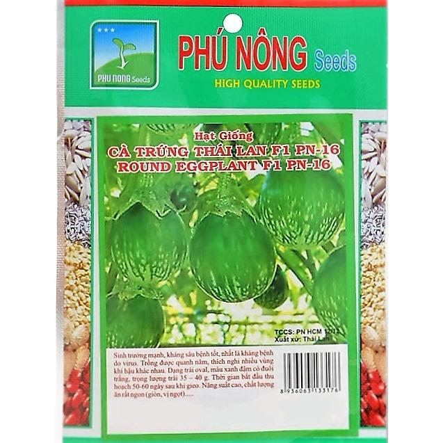 [HCM]Hạt giống Cà Trứng Thái Lan F1  PN-16_0.2g