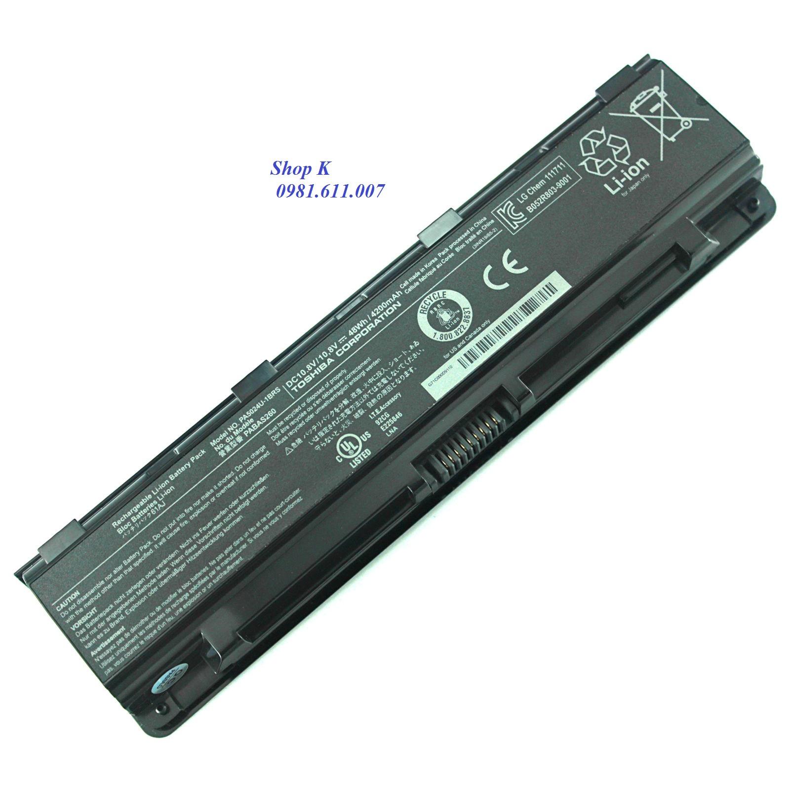 Pin laptop tosiba c850 c850d c800 c840 c845