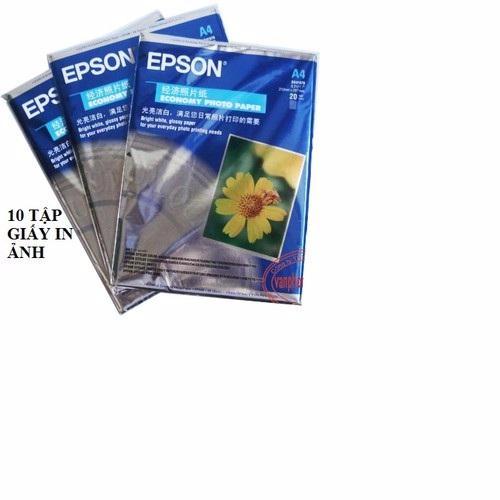 Bộ 10 tập Giấy in ảnh 1 mặt EPSON -A4 ( 20 tờ/1 tập )