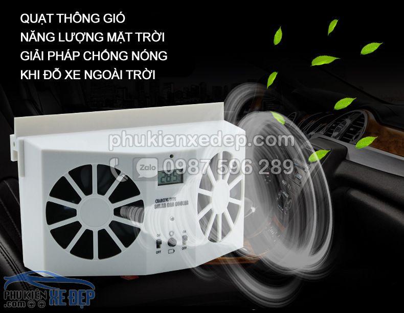 Quạt hút khí nóng ô tô, xe hơi bằng năng lượng mặt trời