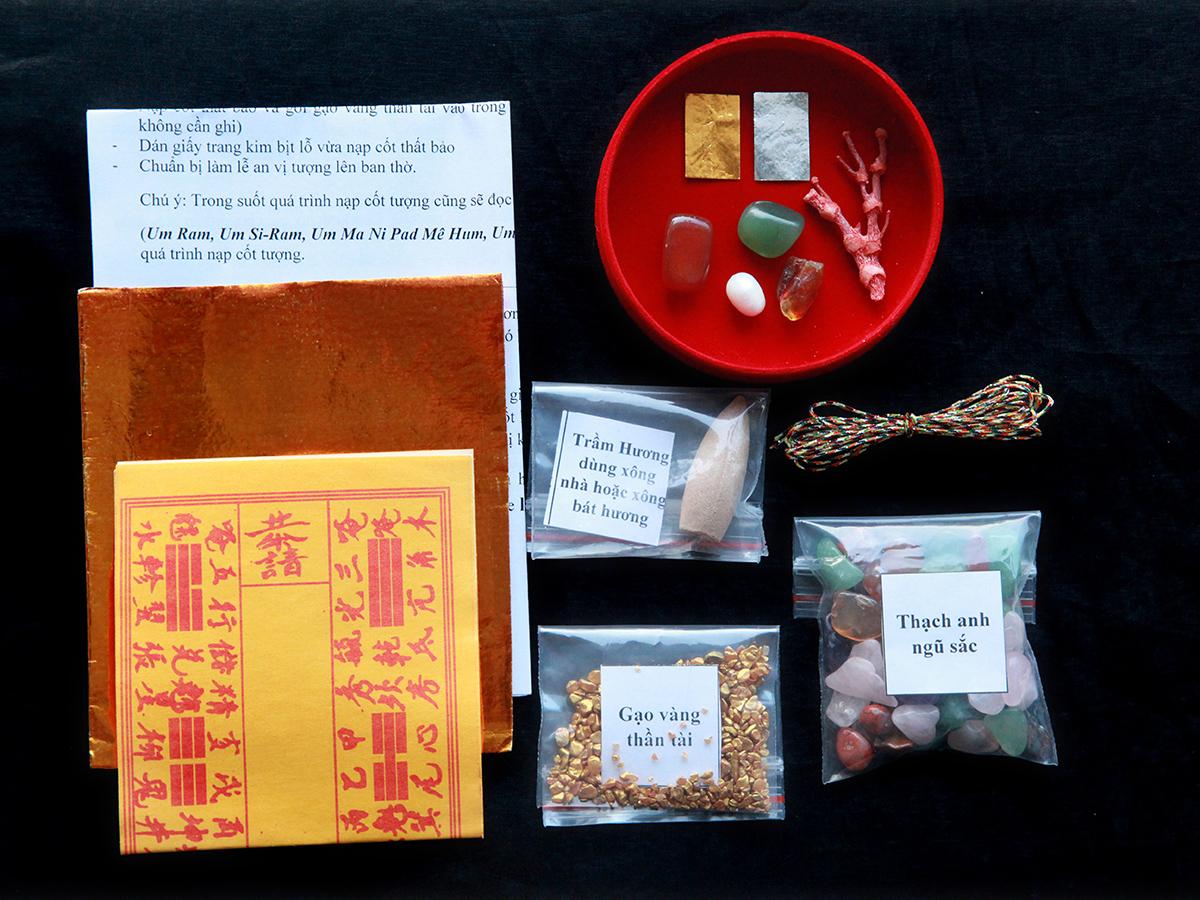 Bộ cốt thất bảo - Cốt bát nhang - cốt bát hương - Bộ số 3