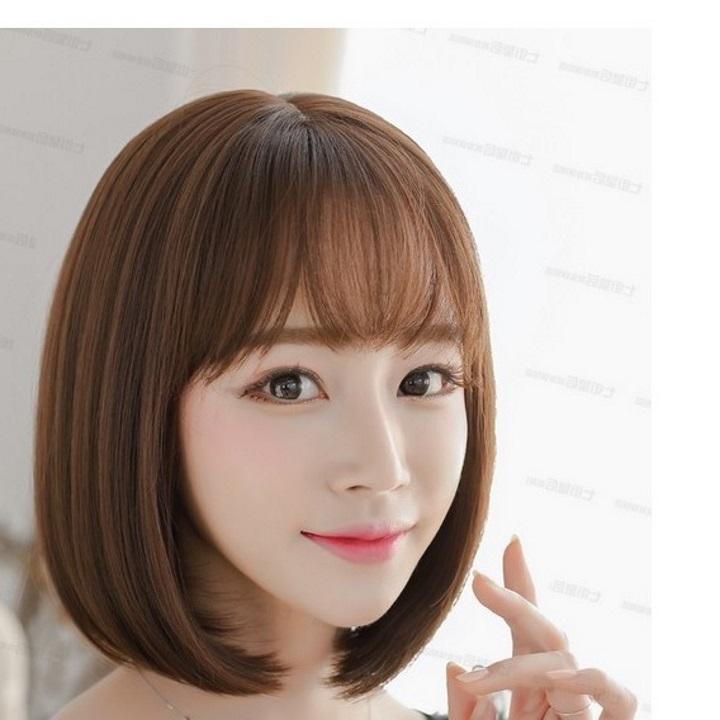 Tóc giả nữ nguyên đầu,tóc giả nữ cao cấp làm bằng tơ mềm mượt như tóc thật (màu vàng) + tặng kèm lưới