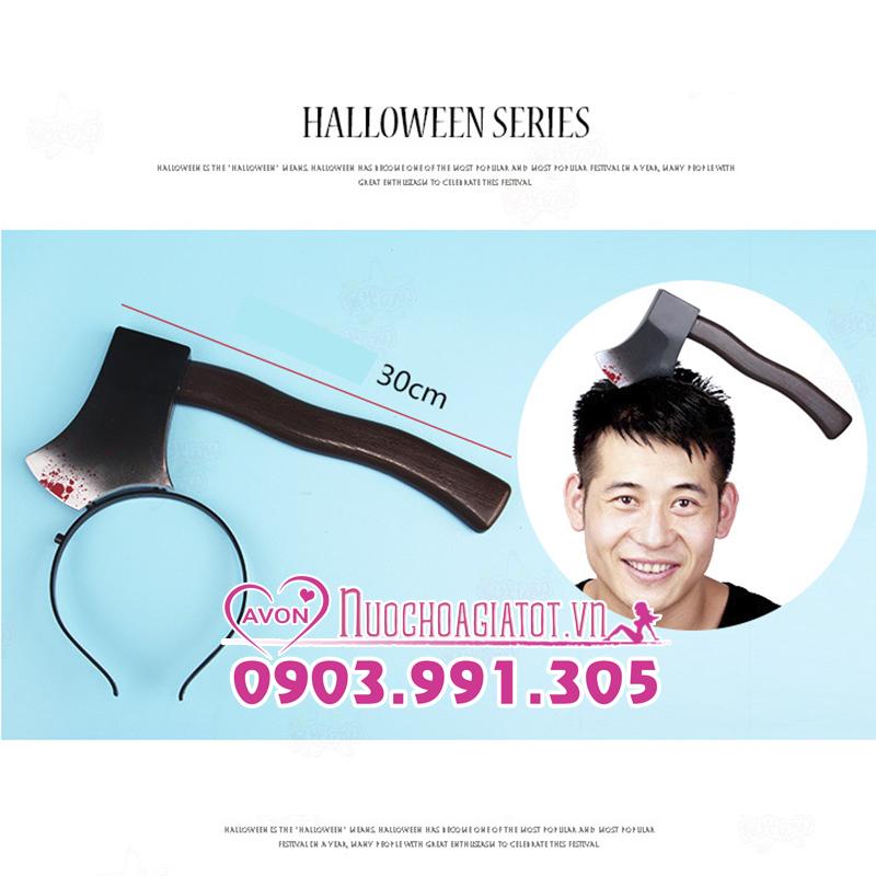 HALLOWEEN PHỤ KIỆN HÓA TRANG CÀI TÓC GHÊ RỢN RÌU BỔ ĐẦU