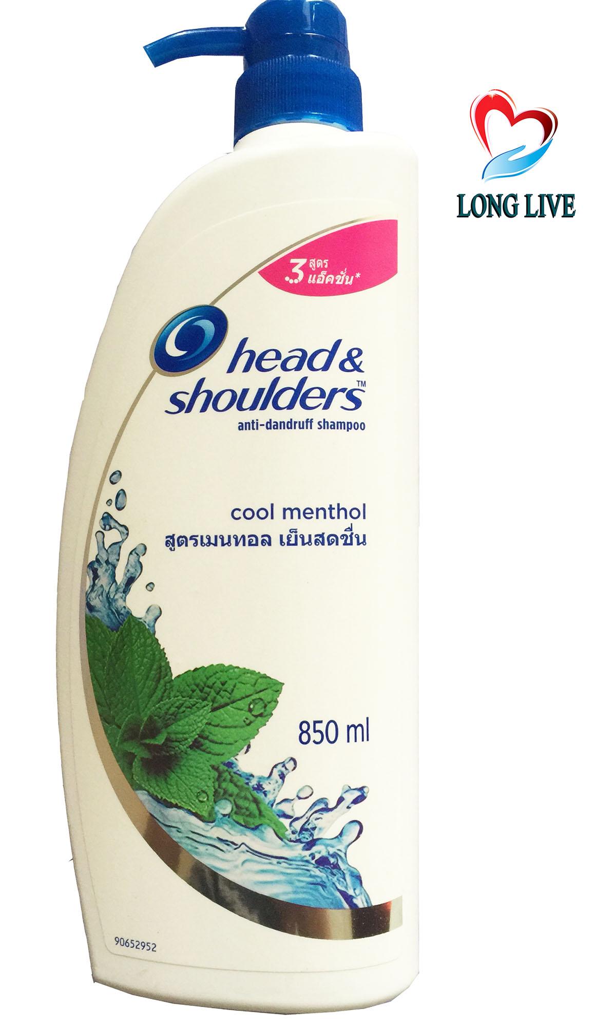 Dầu Gội Thái Lan Head & Shoulder cool menthol bạc hà mát rượi 850ml