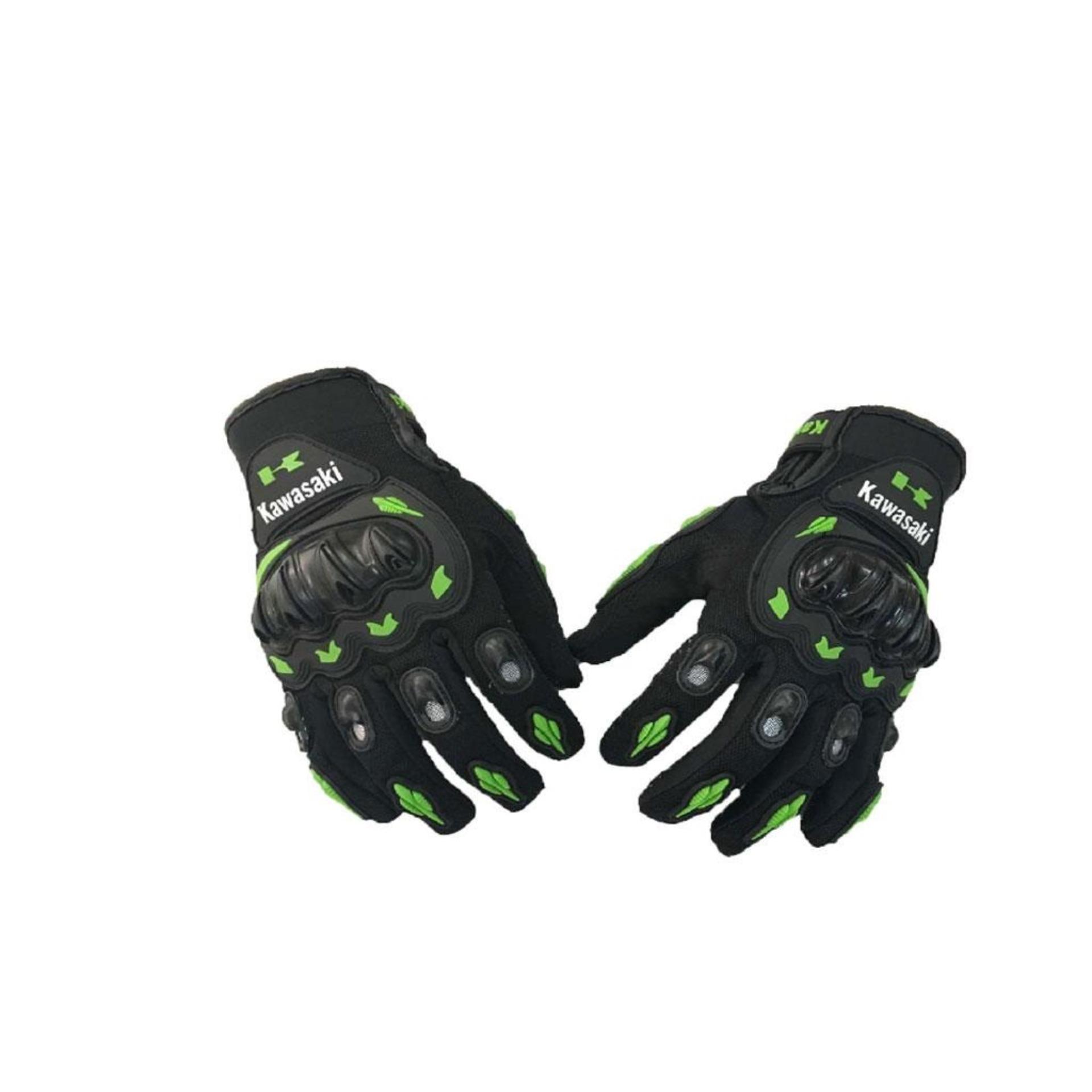 Găng tay phượt Kawasaki dài ngón đen