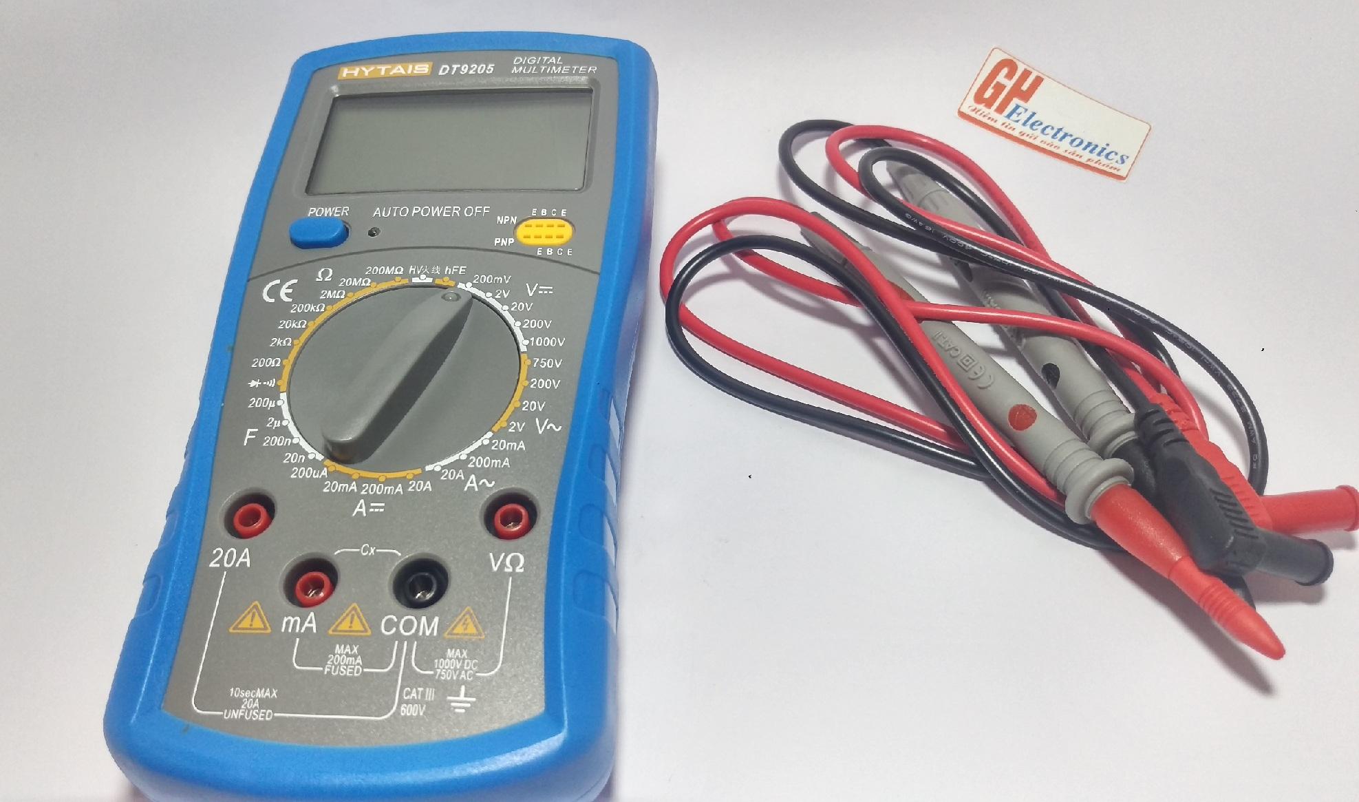 Đồng hồ vạn năng điện tử dt9205