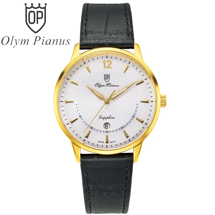 Đồng hồ nam mặt kính sapphire Olym Pianus OP5709MK-GL trắng