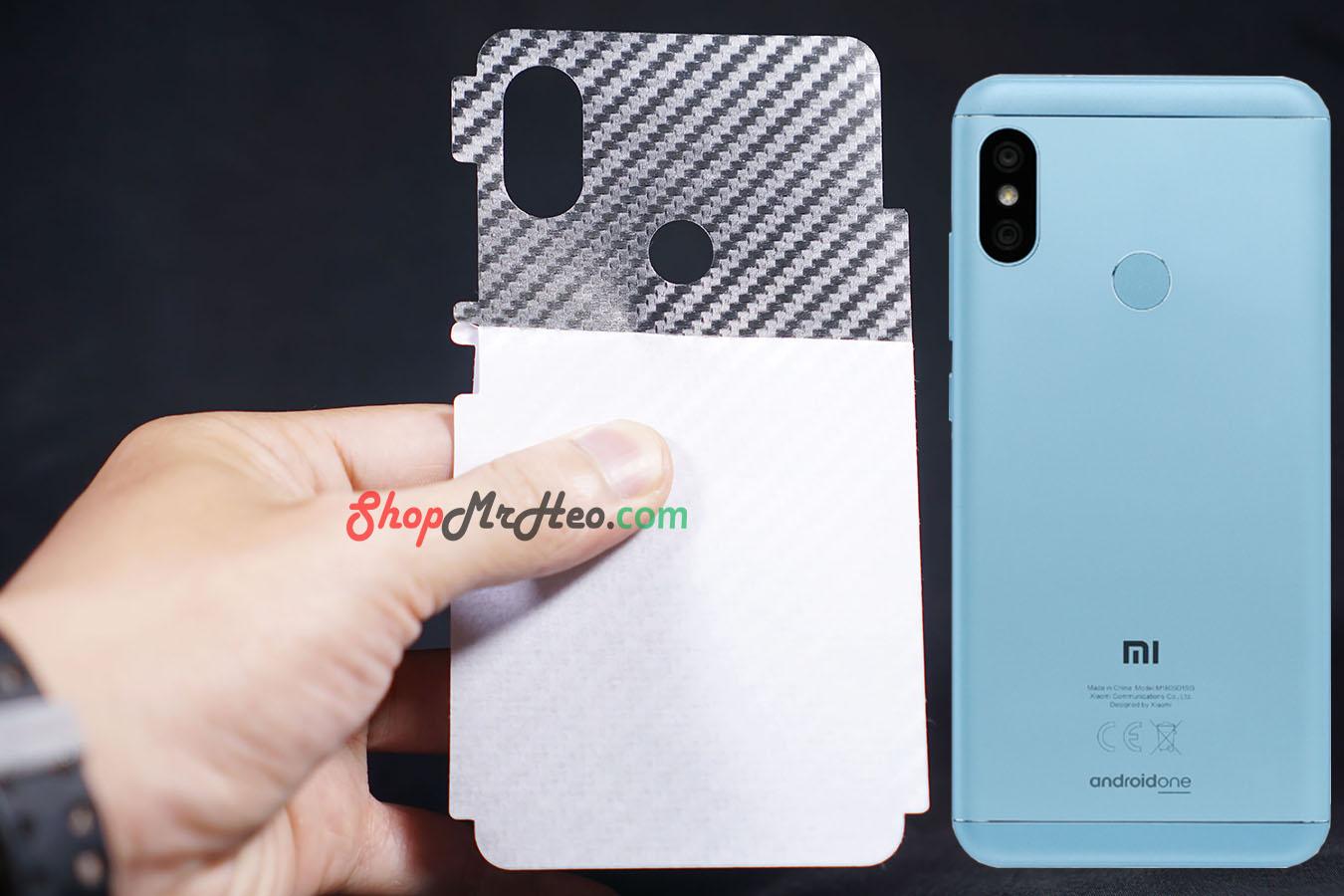 [HCM]Bộ 3 Skin Dán Mặt Lưng Vân 3D Xiaomi Mi A2 Lite - Redmi 6 Pro