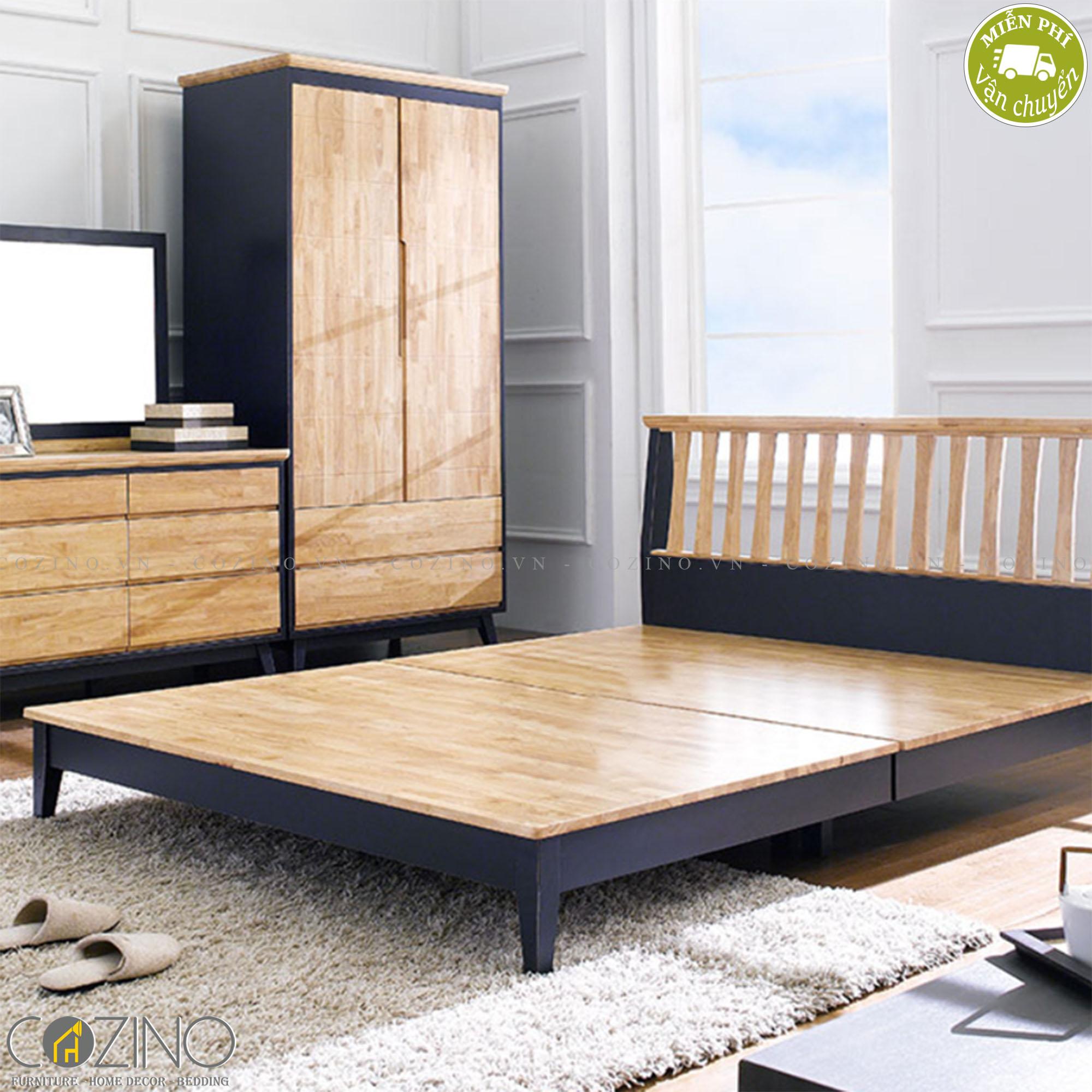 Giường đơn Lantana gỗ sồi 1m2