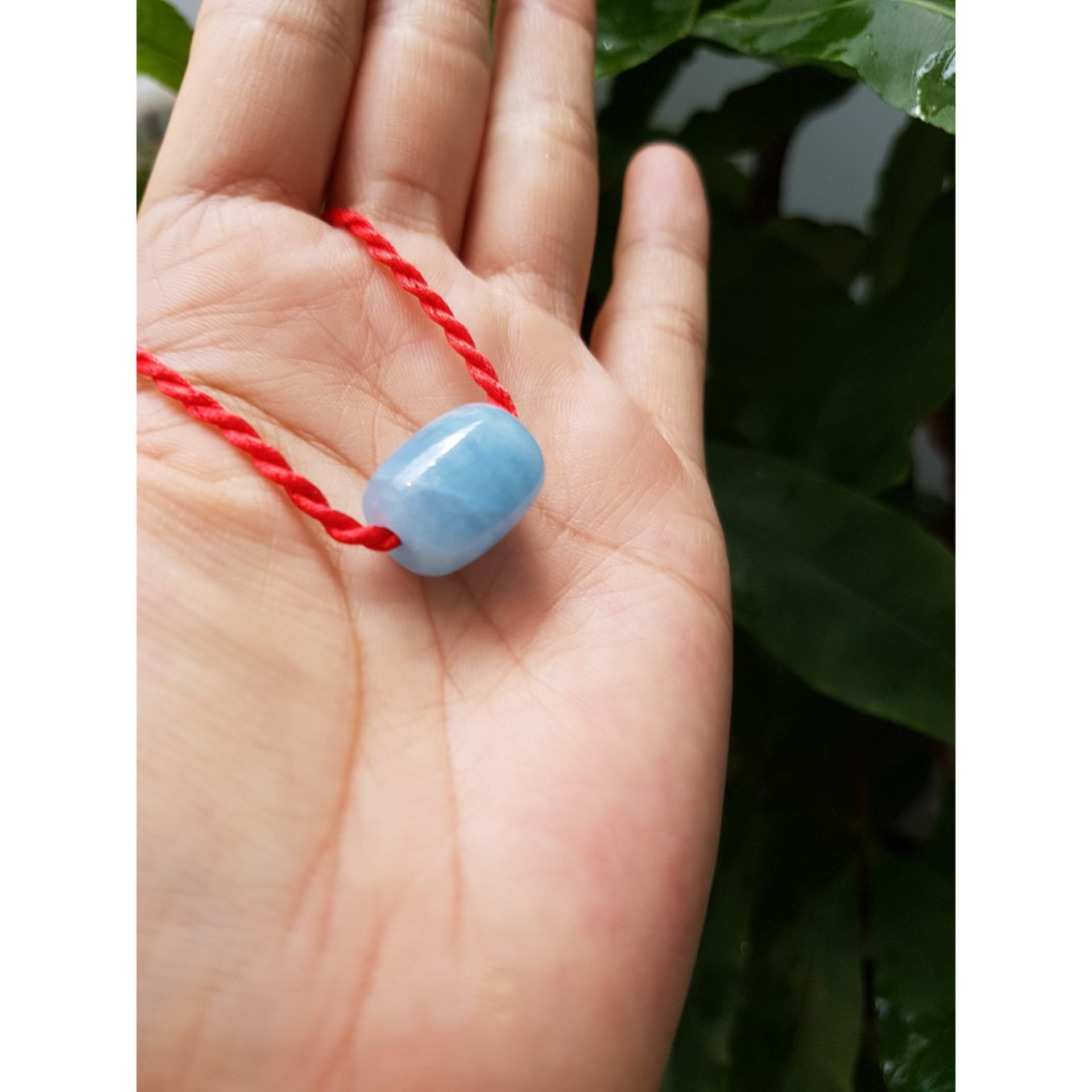 [HCM]Mặt dây chuyền lu thống đá Aquamarine - xưởng buôn đá phong thủy Huỳnh Đào