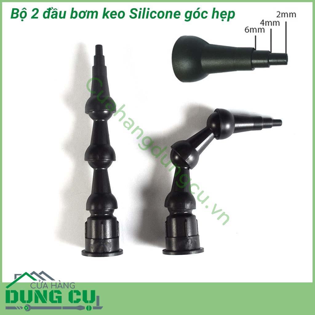 Bộ 2 đầu bơm keo silicon góc hẹp