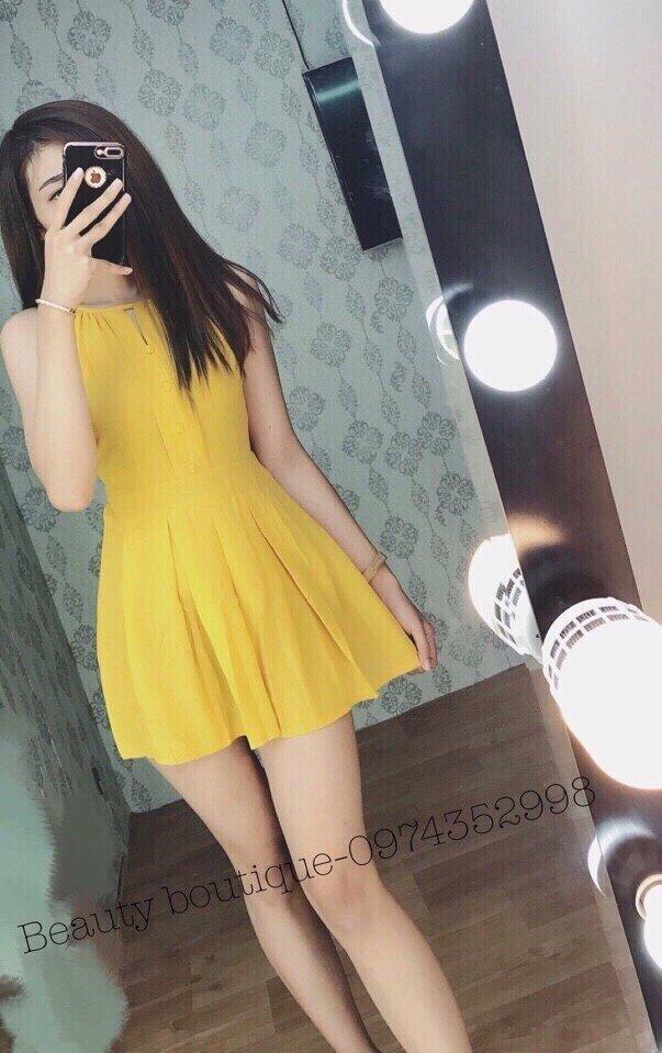 Jum đùi cổ yếm khoét ngực thời trang cao cấp 2018