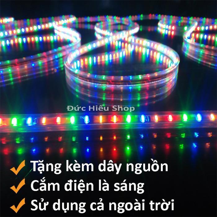 Đèn LED dây 5050 đủ màu 10m 220v tặng 1 dây nguồn tốt