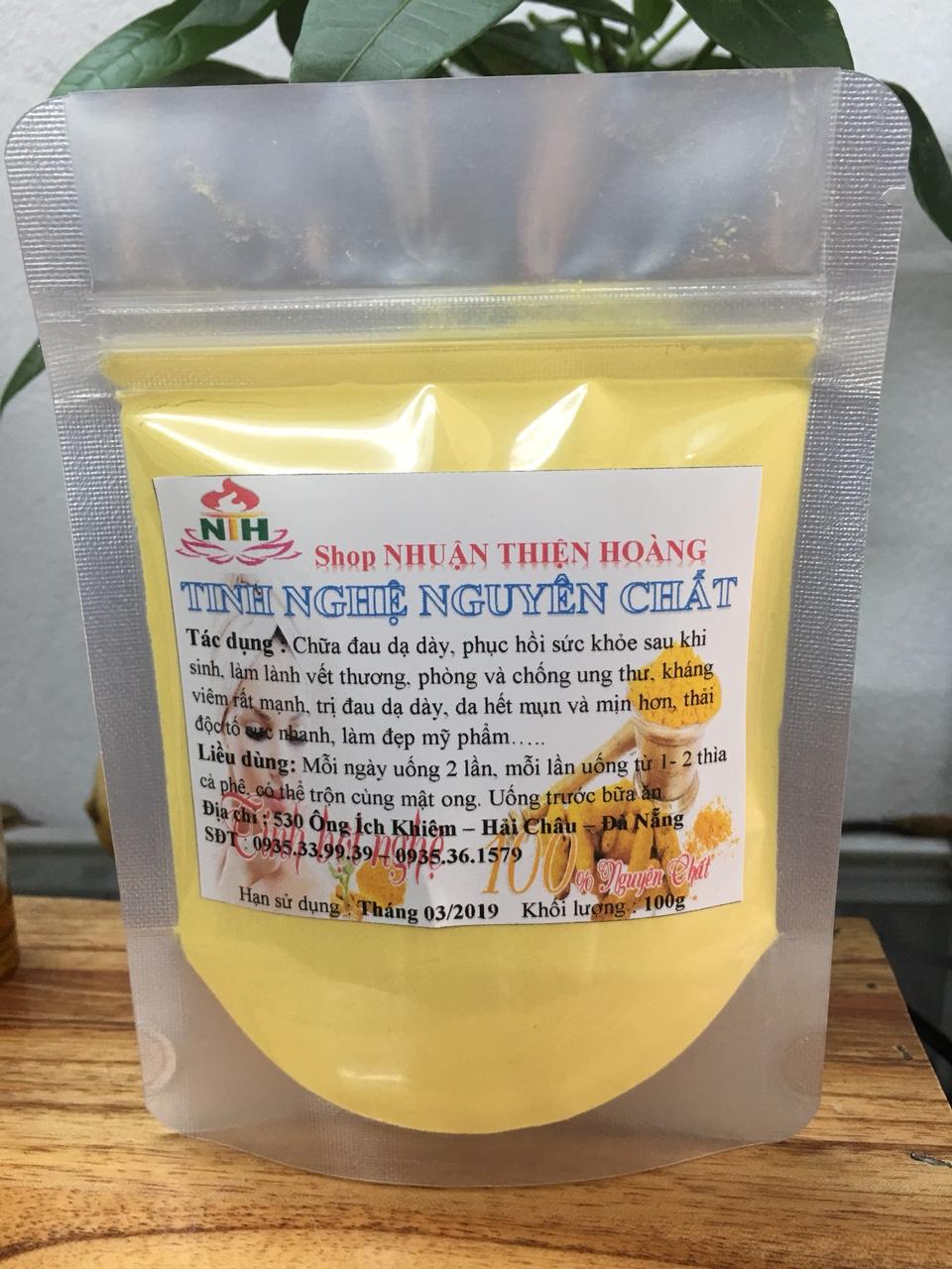 Tinh bột nghệ nguyên chất gói 100g