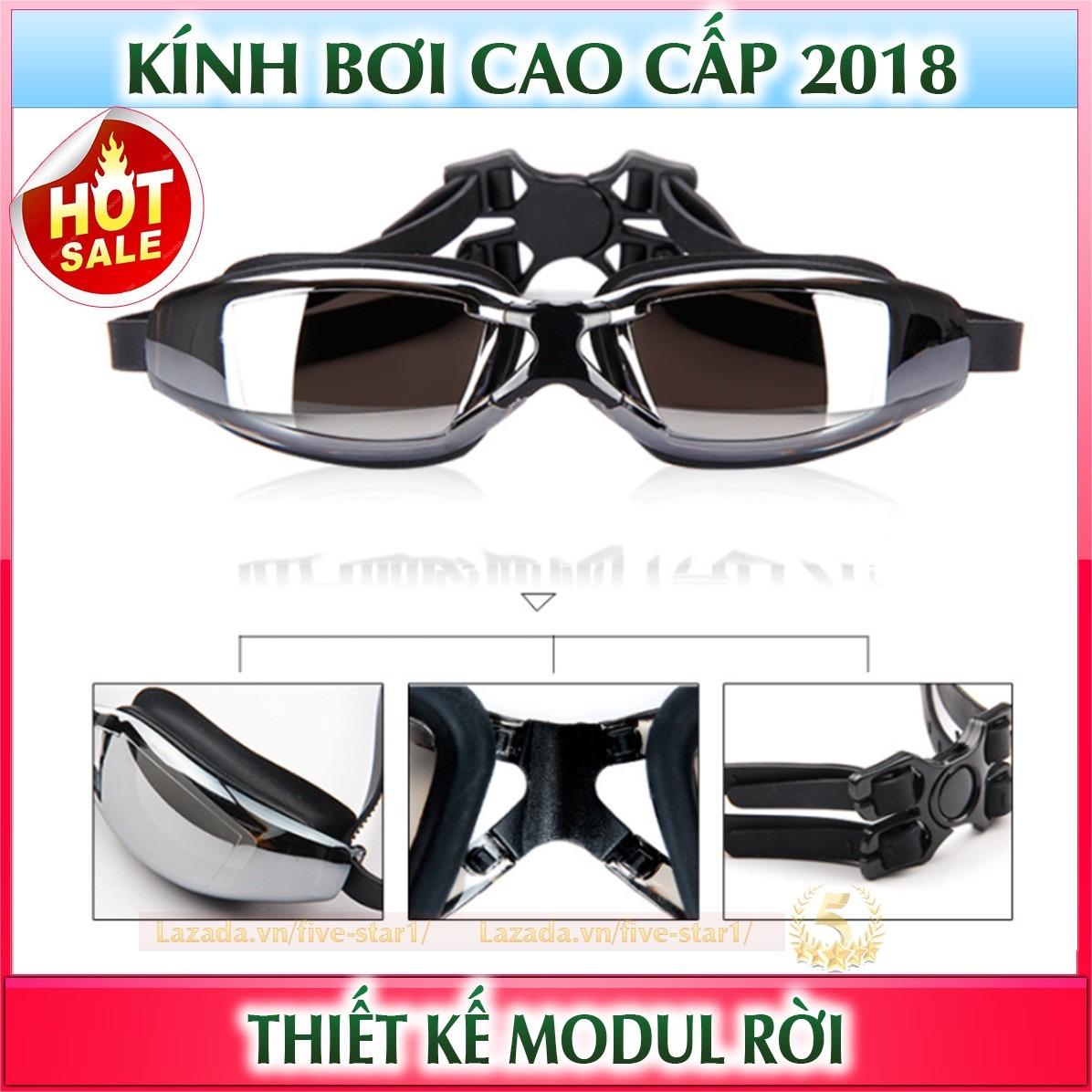 Bộ kính bơi cao cấp mắt kính tráng gương, chống tia UV - Thiết kế thể thao, hiện đại