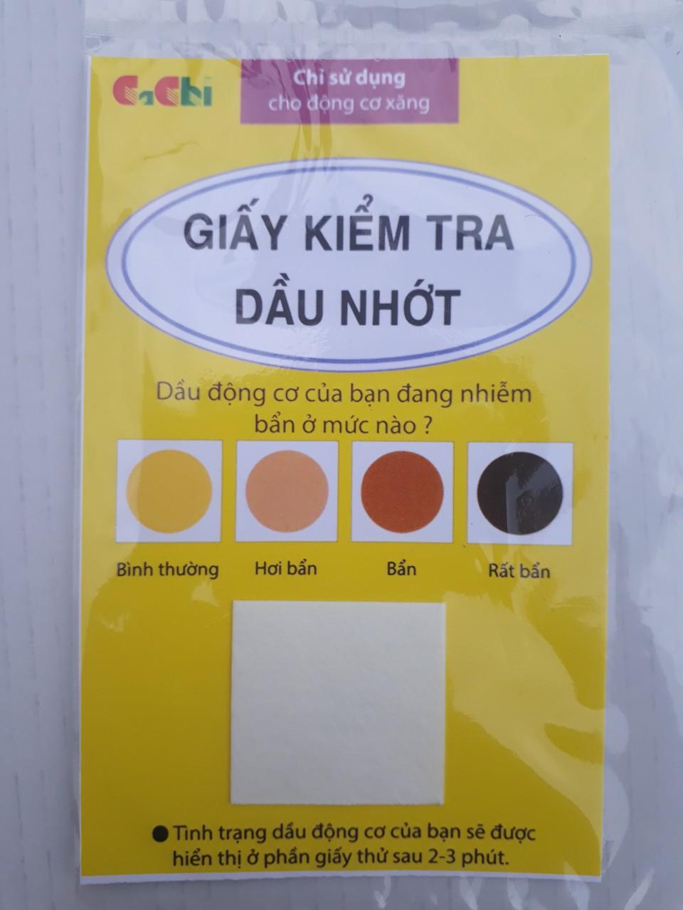 Giấy kiểm tra dầu nhớt - bộ 10 tờ