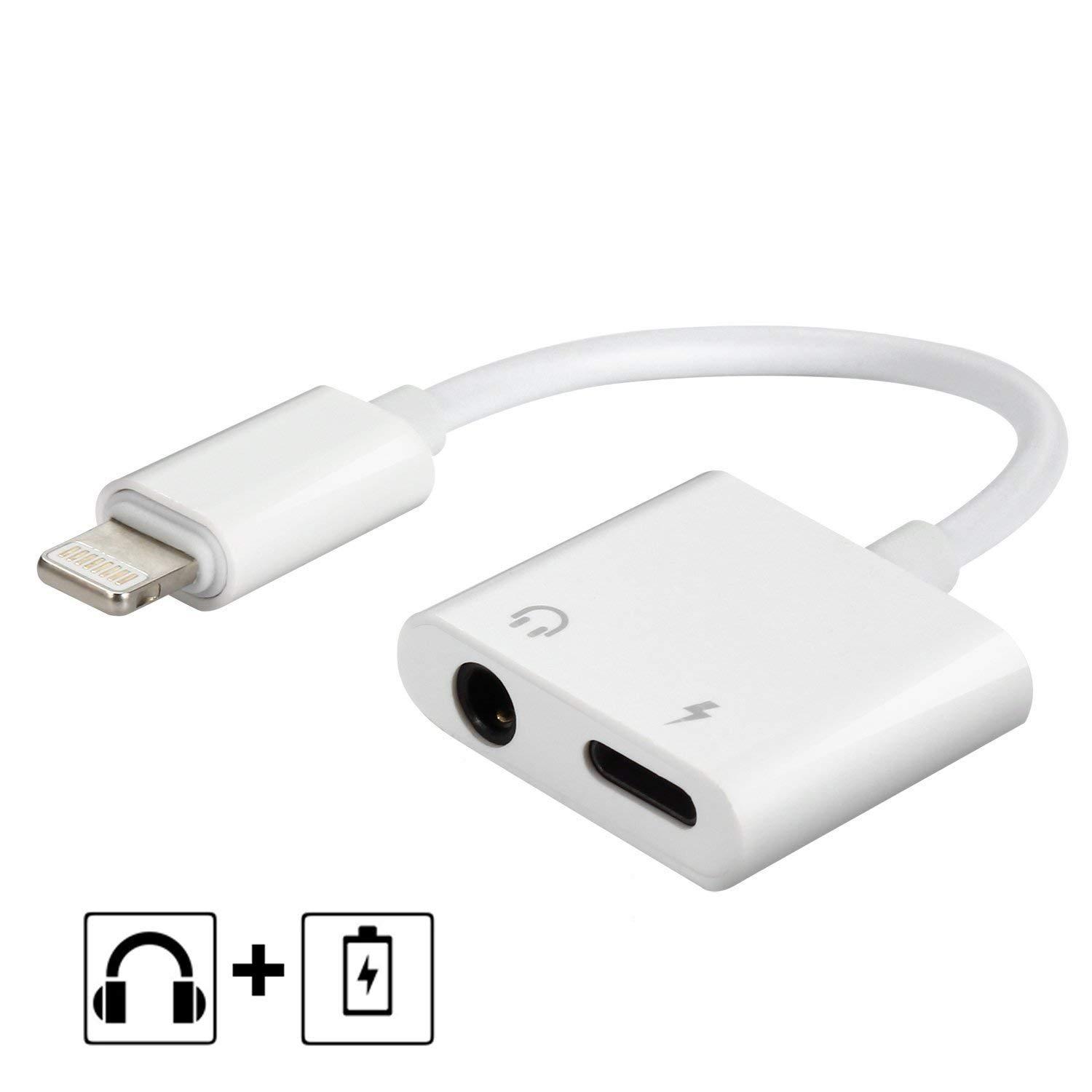 Jack chia Lightning ra 3.5mm kèm cổng sạc cho iPhone, iPad