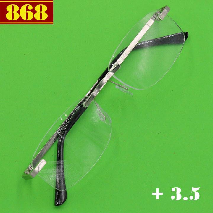 Kính lão 868 inox không viền 3.5 độ