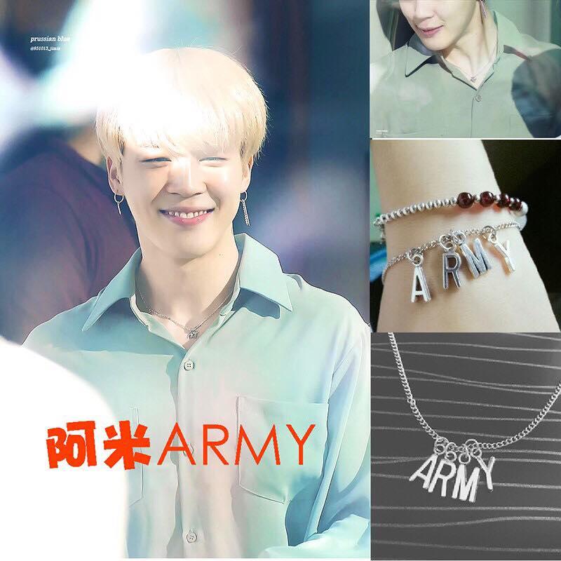 Vòng tay Army Vòng tay JImin vòng tay BTS không han gỉ