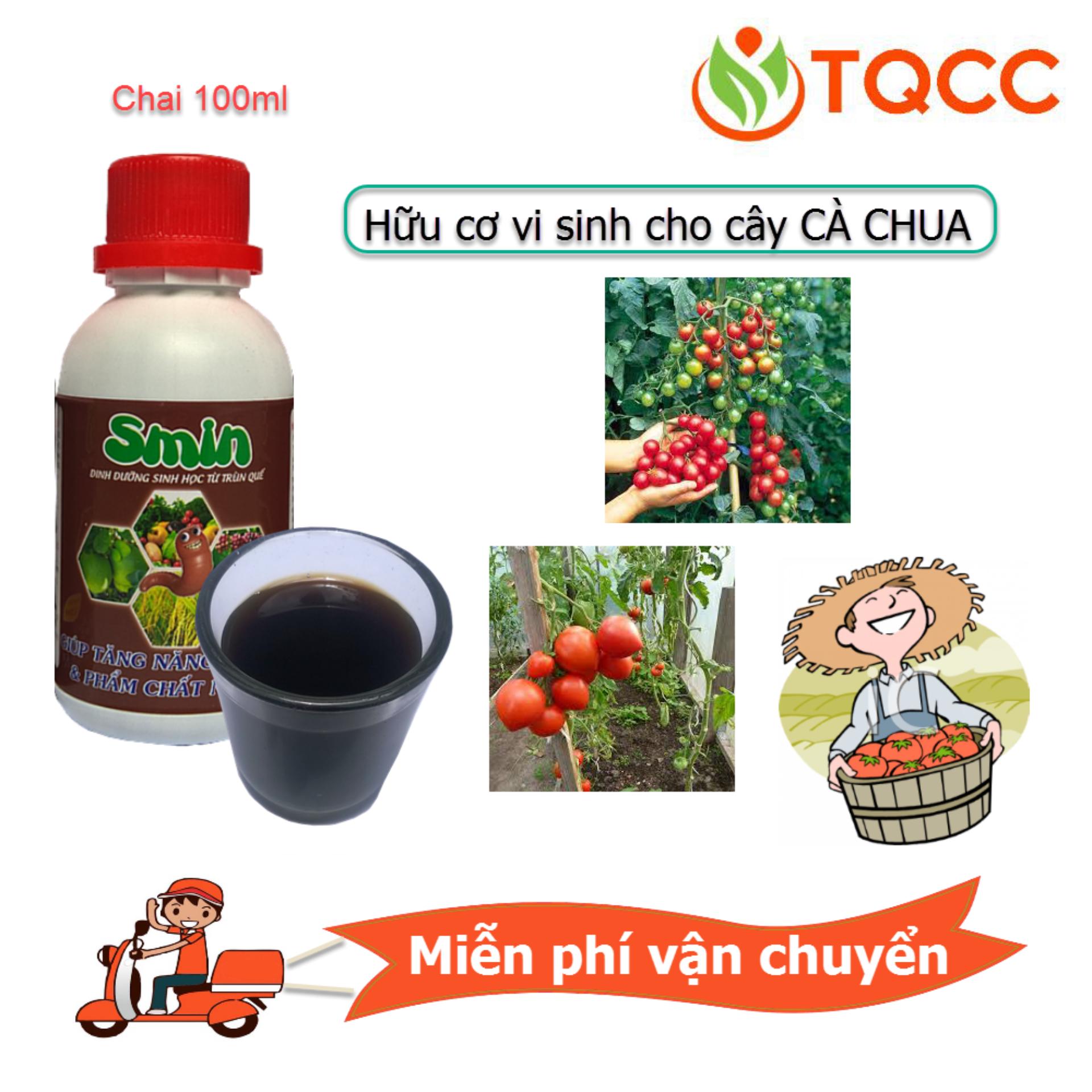 [HCM]Phân bón lá sinh học Smin cho cây Cà Chua ra trái (chai 100ml)