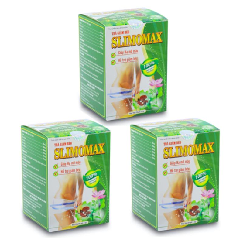 Bộ 3 hộp trà giảm béo Học Viện Quân Y Slimomax (20 túi x 3) nhập khẩu