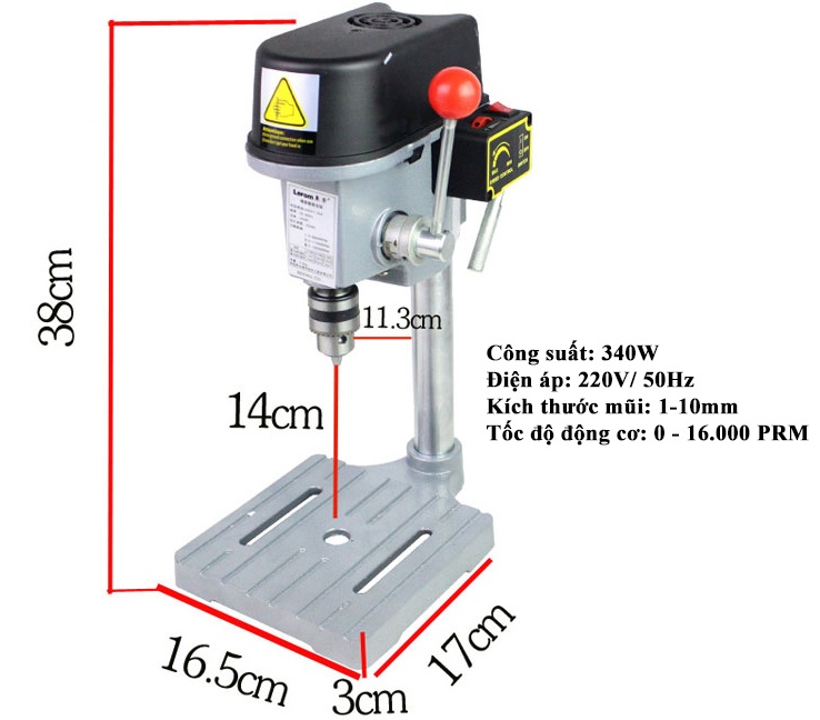 Máy khoan bàn mini 340W V3