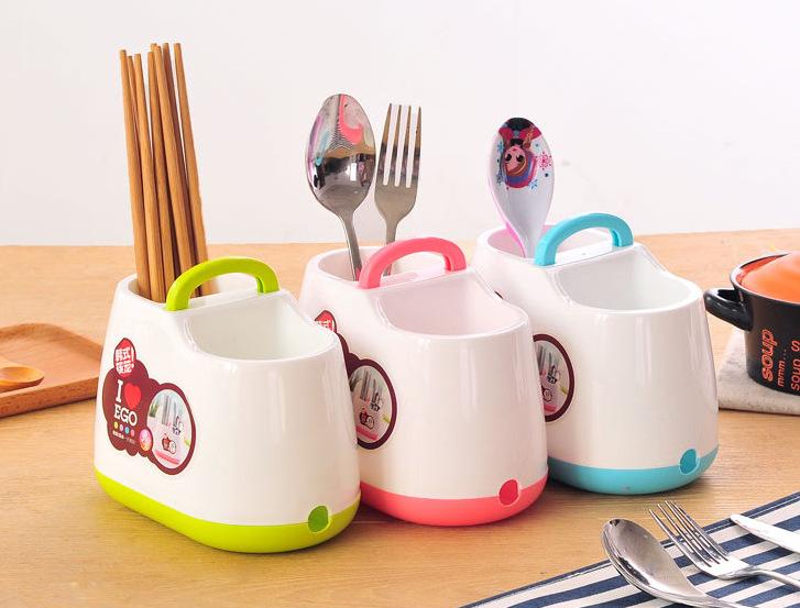 Khay đựng muỗng đũa 2 ngăn có khe thoát nước