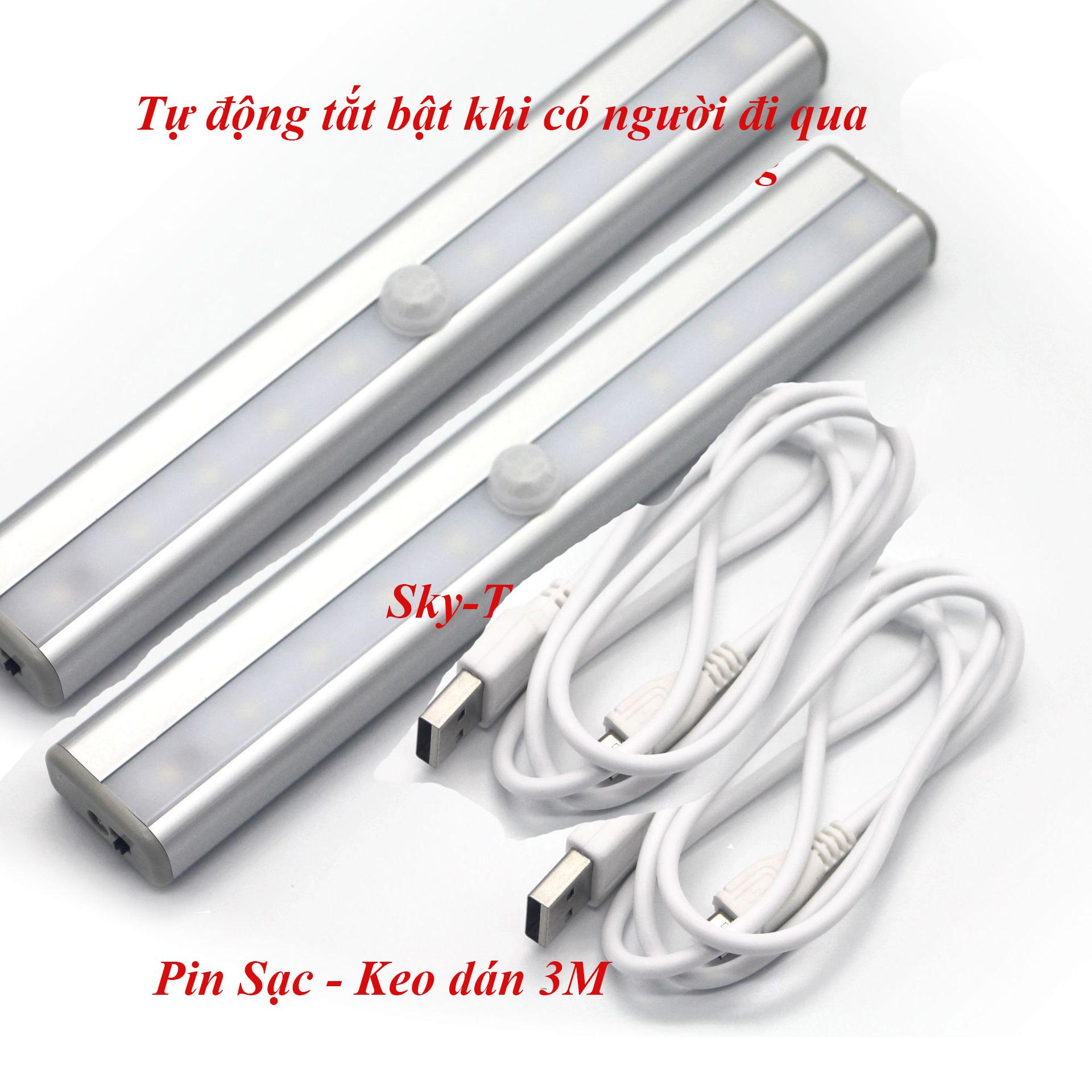 Combo 2 Bóng Led Cảm Ứng Chuyển Động Dùng Pin Sạc - Không Cần Đi Dây Nguồn