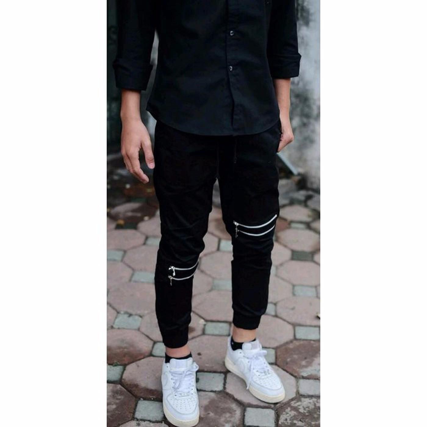 QUẦN JOGGER KAKI KHÓA GỐI CO GIẢN, CÁ TÍNH