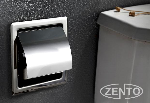 Lô giấy vệ sinh âm tường inox Zento HC1258