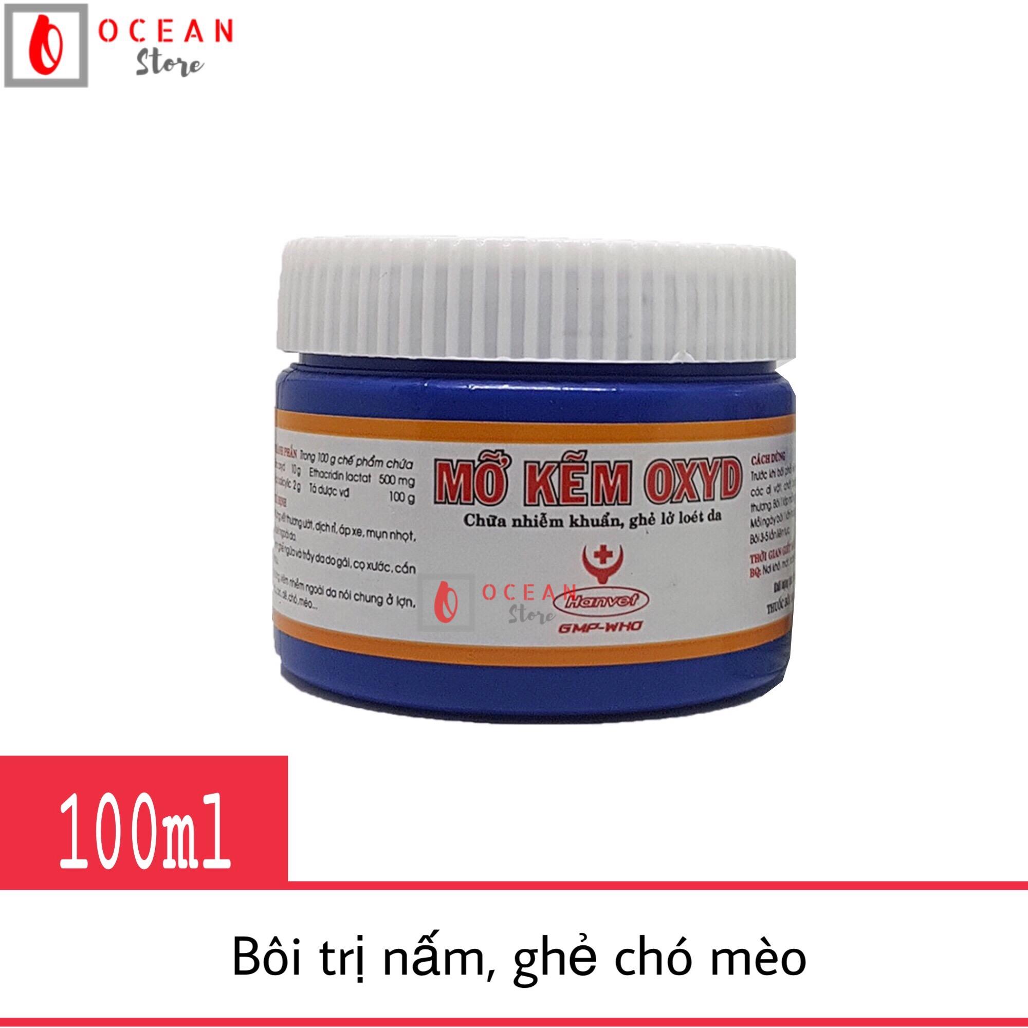 Mỡ bôi vết thương, ghẻ ngứa, viêm nhiễm ngoài da cho chó mèo - Mỡ kẽm Oxyd Hanvet