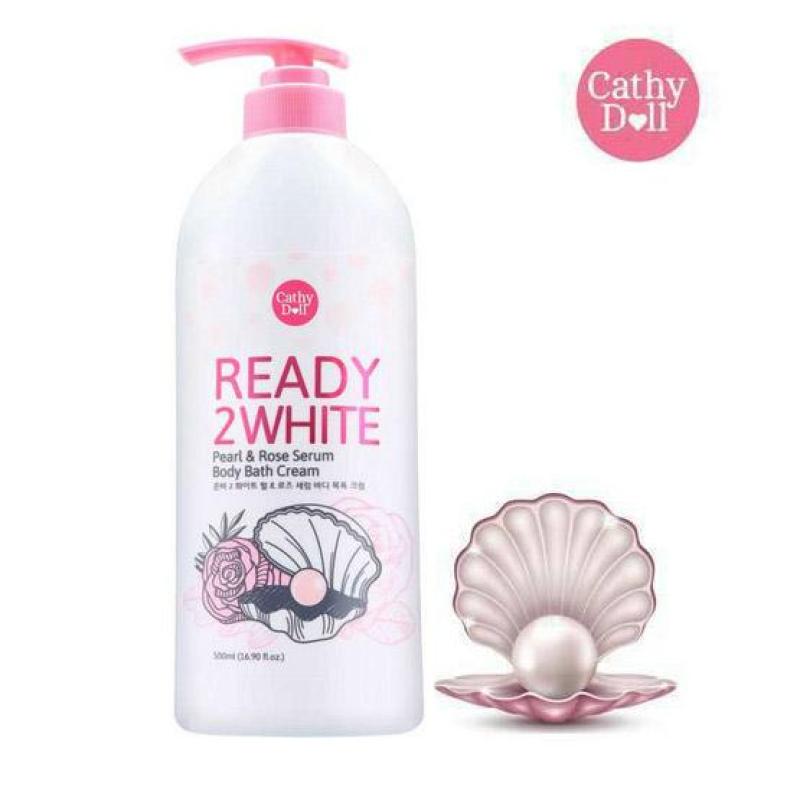 Sữa Tắm Sáng Da Chiết Xuất Ngọc Trai & Hoa Hồng Cathy Doll Pearl & Rose Serum Body Bath Cream 500ml nhập khẩu