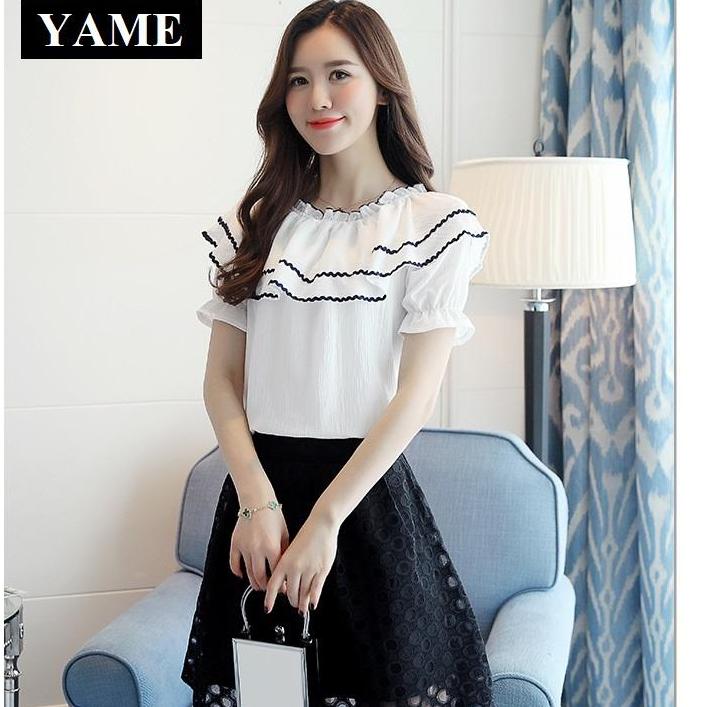 Áo Kiểu Nữ Mẫu Mới Siêu Dễ  Thương YAME AKN38-399W