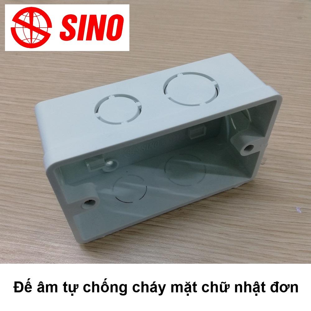 Đế âm tự chống cháy mặt chữ nhật đơn SINO S2157