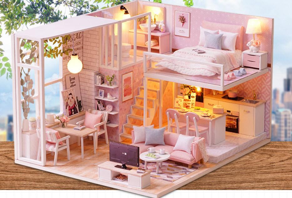 Mô hình nhà gỗ DIY Biệt thự Tình yêu